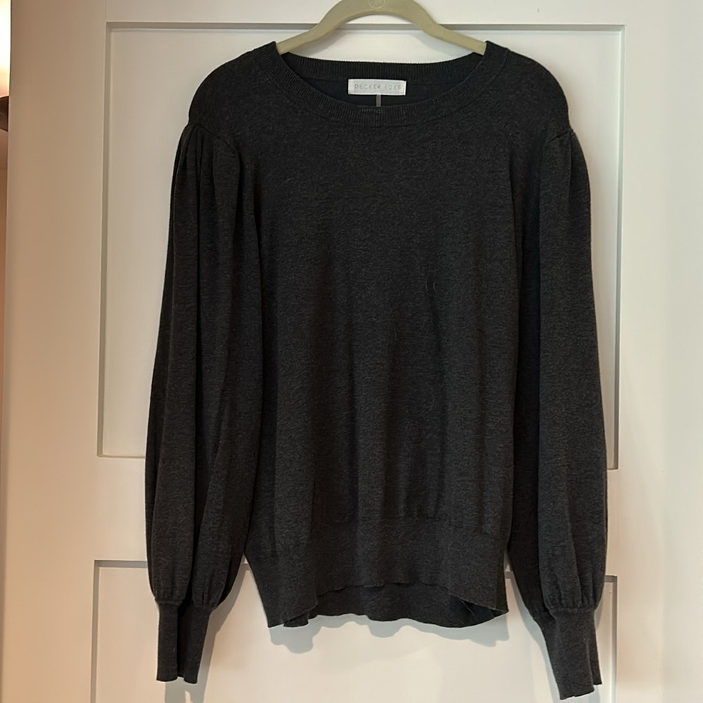 Decker Luxe Charcoal Grey Cotton blend sweater